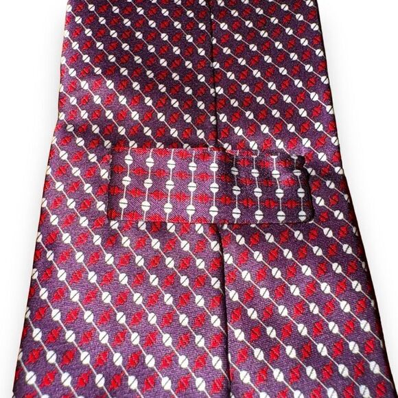 Ventura Tom James Handmade in USA 100% Silk Purple Tie - Picture 3 of 7
